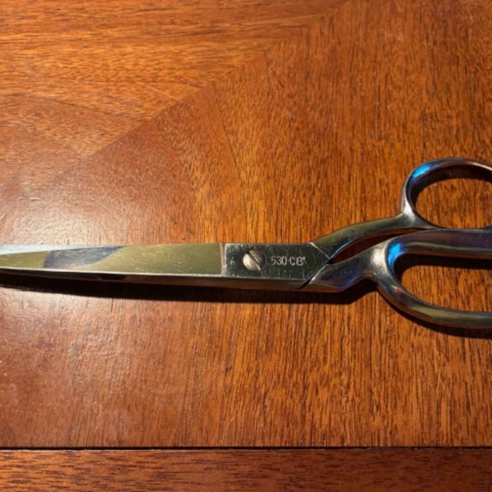 Steel Tailor Scissors 8 inch made in Italy - Picture 4 of 5